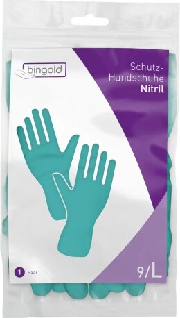 BINGOLD Nitril Schutzhandschuhe Grün 1 Paar : L