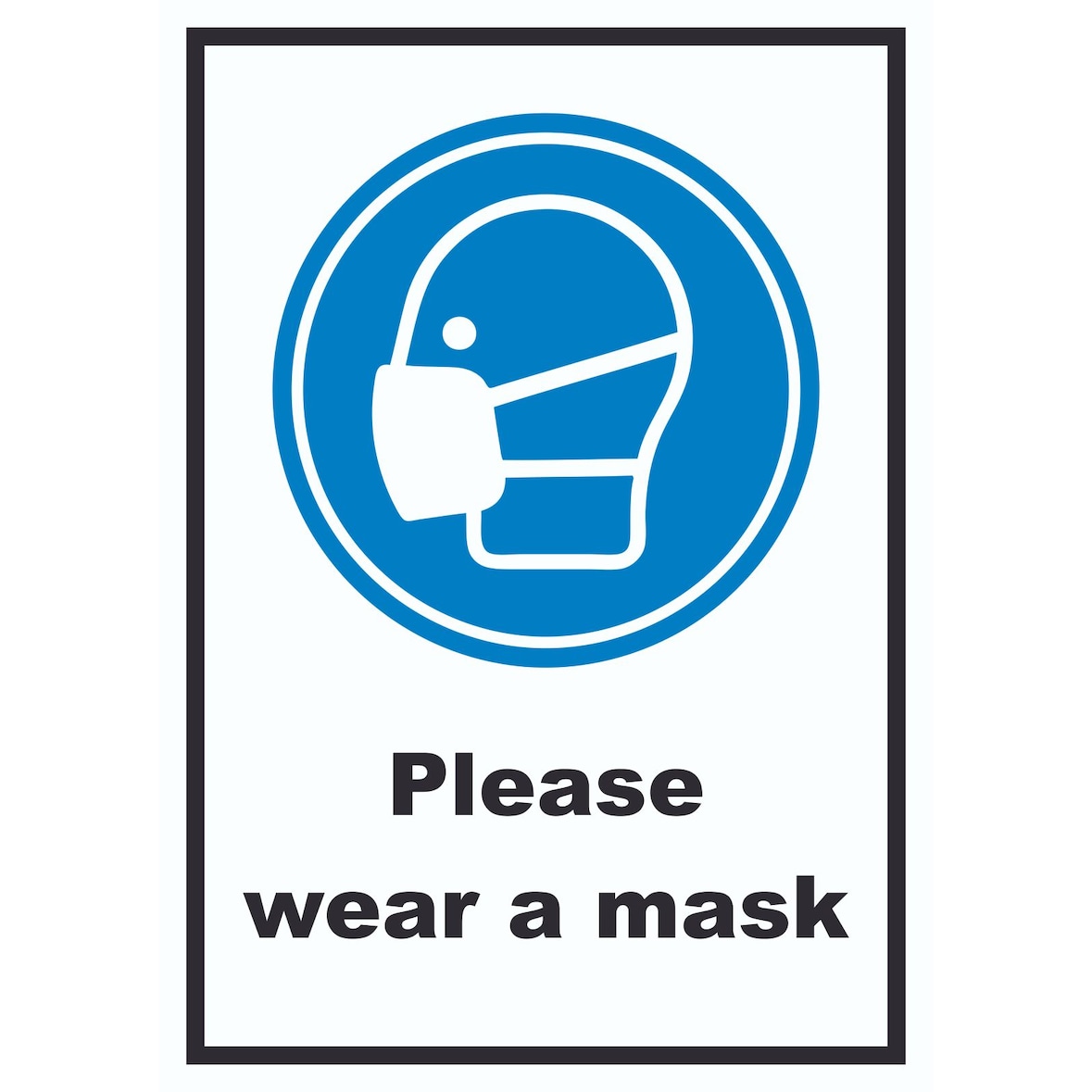 Please wear a mask Schild A5 (148x210mm)