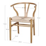 thumbnail of MISTERWILS Silla De Madera Wegner 55x78x53 78x55x53 Negro