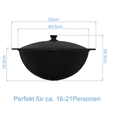 thumbnail of Ø44 Uchag 2mm Stahl Utschak 16L Kazan Rund Grillfächer Schaumkelle Suppenkelle Utschak Utschag Kasan Feldküche Außenküche Eintopfofen Gulaschkanone