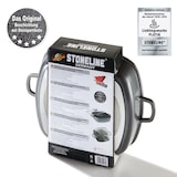 thumbnail of STONELINE® Servierpfanne 32 x 32 cm mit Aroma Glasdeckel, Eckpfanne antihaftbeschichtet, Induktion und backofengeeignet