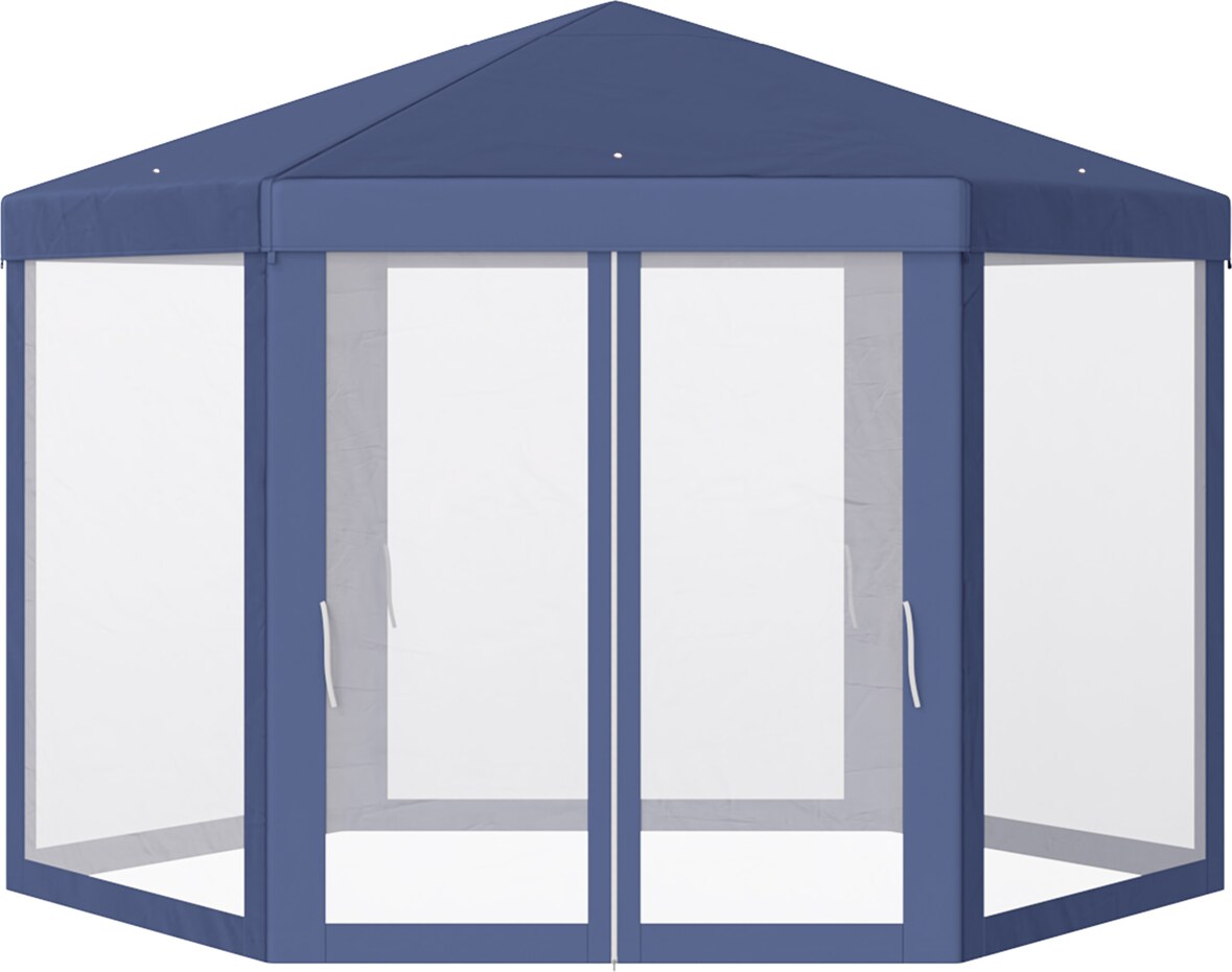 Carpa Jardín Cenador Hexágonal Pabellón Gazebo con Mosquitera 3 Color