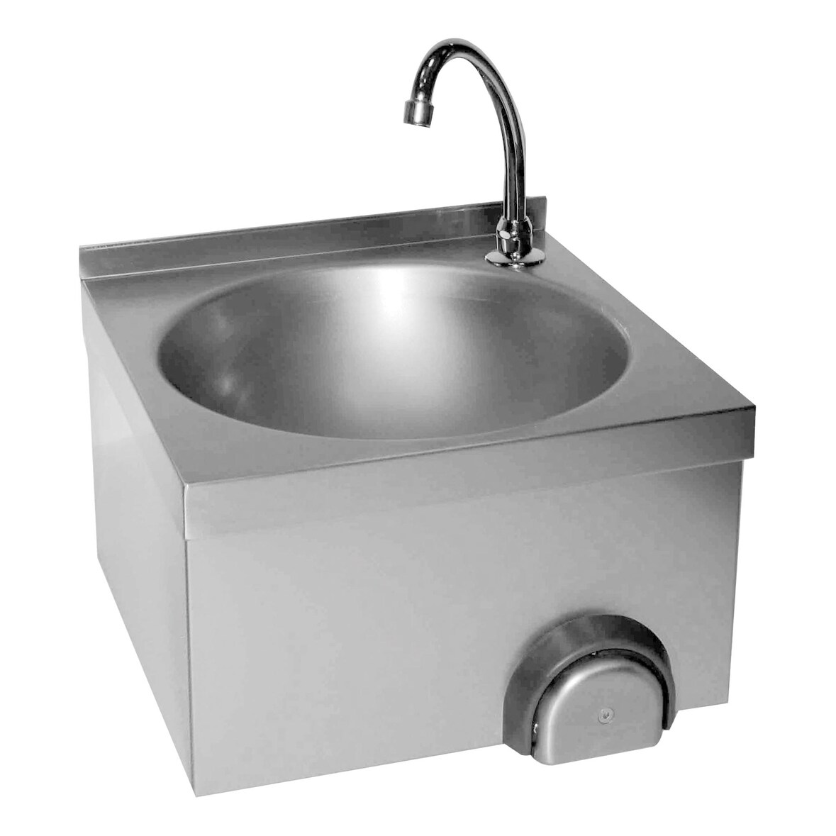 L2G - IP0067 - lave-mains inox cuve ronde, dosseret 30 mm