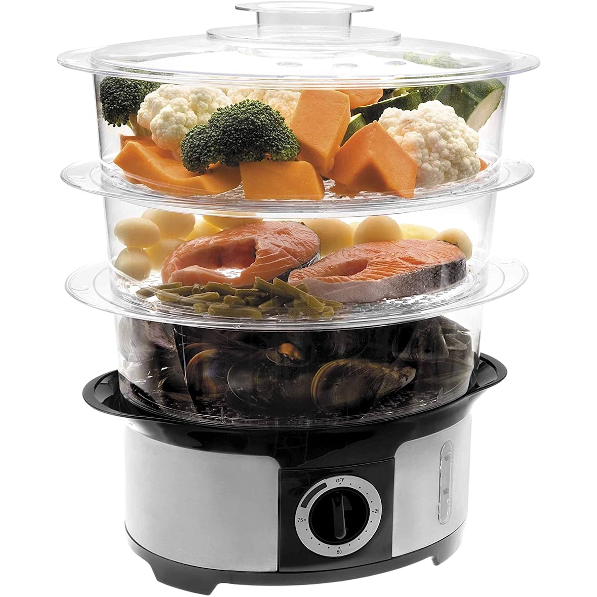 Lacor - 69121 - Cuiseur Vapeur Électrique 1000w - Gris