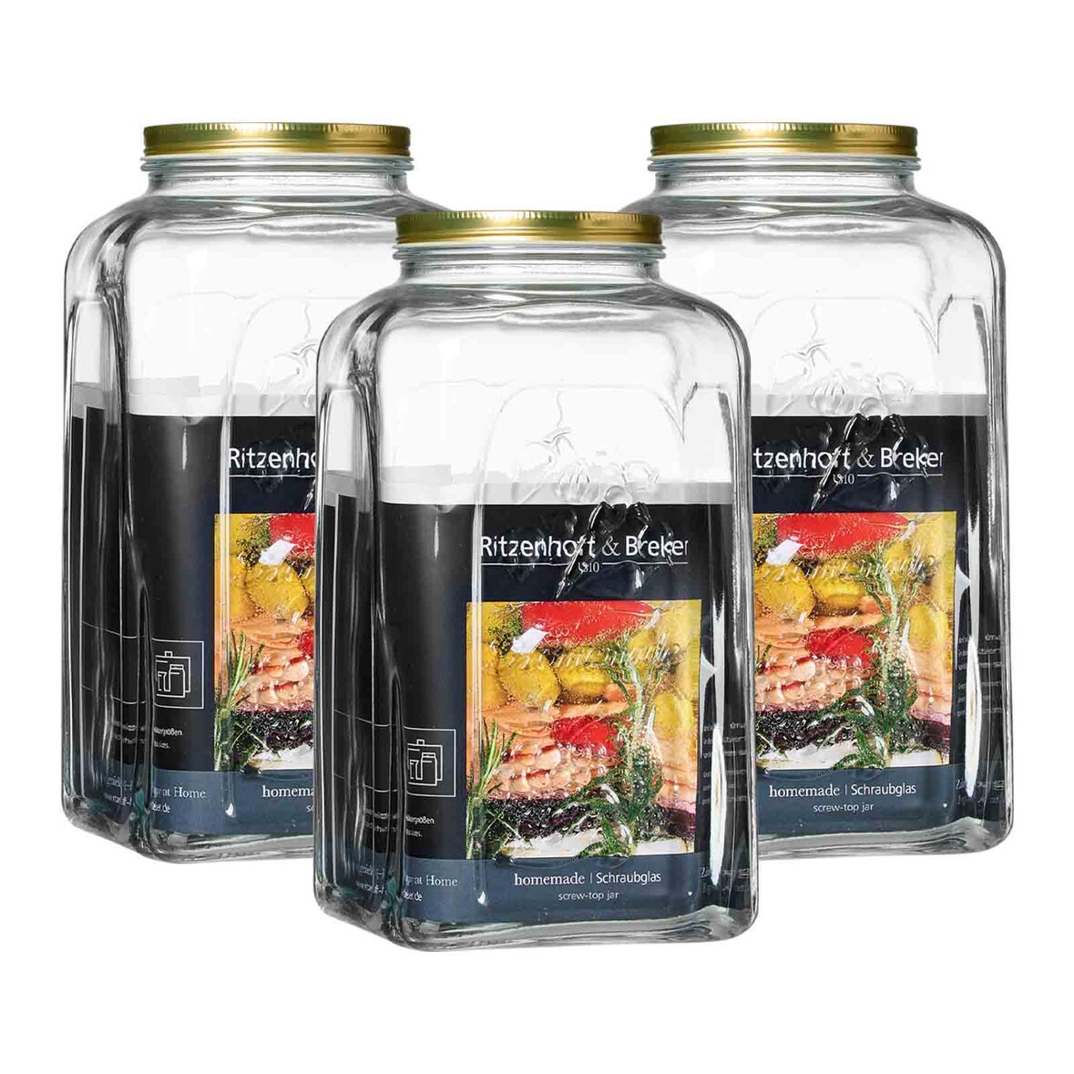 Ritzenhoff & Breker Homemade Einmachglas 5 l 3er Set