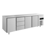 thumbnail of Gastro Kühltisch 3 Türen 3 Schubladen Umluftkühlung 632l 2330x700x850mm -2/+8°C