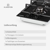 thumbnail of Ignito Domino Gaskochfeld 2-flammig Brenner Glaskeramik schwarz Schwarz