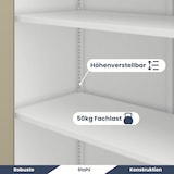 thumbnail of MegaDeal 4x Aktenschrank abschließbar KADO - 5 Ebenen, Flügeltüren | Metallschrank Werkstatt Büroschrank aus Stahl, 185x90x40cm Weiß-Sonoma Eiche