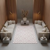 thumbnail of Teppich Kurzflor Geometrisch Modern Waschbar Strapazierfähig Esszimmer Flur OEKO-TEX Pink 240x340 cm Gekettelt – INN von Kadima Design