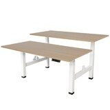 thumbnail of Elektrisch verstelbaar duo bureau - 180x80 cm - Two dual motor - Wit / Eiken
