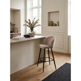 thumbnail of Barhocker `Adige`: Skandinavisches Design, Samtbezug, Metallbeine, 110 kg Belastung, Beige Farbe. Beige, 56x53x103 cm | Kadima Design