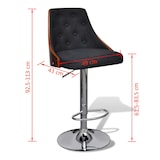 thumbnail of vidaXL Barhocker 2 Stk. Bugholz und Stoff