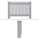 thumbnail of ECD Germany Heizkörperverkleidung Landhausstil 78x19x82 cm Grau, MDF lackiert, Heizungsverkleidung Heizkörperabdeckung für Wohnzimmer & Schlafzimmer