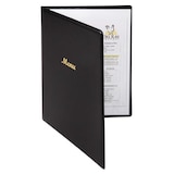 thumbnail of Porta-menus A4 em PVC preto Olympia E217