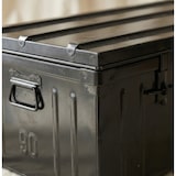 thumbnail of Baú metálico de armazenamento 900×500×370 mm, para transporte de ferramentas, aço 5/10 mm, ignífugo M1, antracite