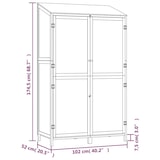 thumbnail of Remise de jardin 102x52x174,5 cm Bois de sapin solide Modèle Vega Edge
