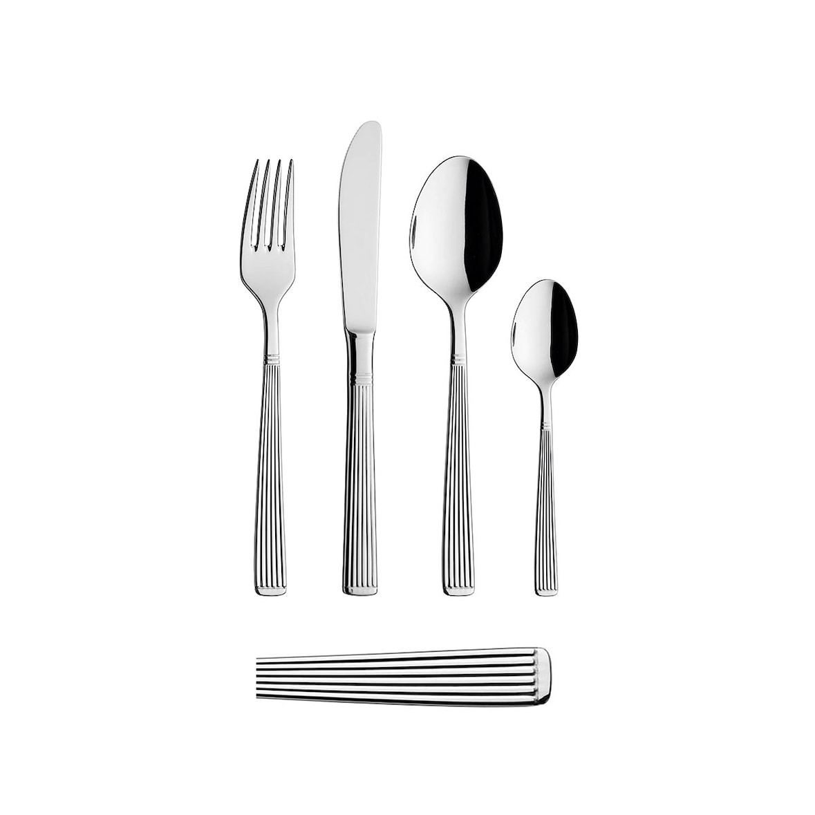 pack de 6 corbata 3 tenedor pescado platino