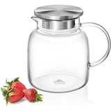 thumbnail of Wilmax Borosilikat Glas Krug mit Edelstahl-Deckel, 1000ml