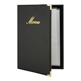 thumbnail of Securit® Menukaart A5 "Classic" - Zwart - Kunstleer - 4 zijden