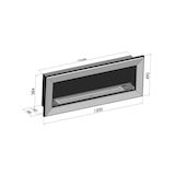 thumbnail of RAME 120 - Chimenea de bioetanol empotrada de pared - Negro - con cristal