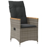 thumbnail of vidaXL Tuinstoelen 2 st verstelbaar met kussens poly rattan grijs