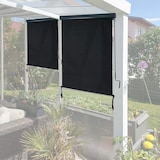 thumbnail of Toldo vertical HWC-F42, toldo vertical protección de la intimidad estor enrollable exterior, tejido protección UV 50 ~ 250x140cm, negro