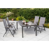 thumbnail of Merxx Trivero Set 5tlg., 4 Klappsessel, 1 Tisch 140(200) x 90 cm, Aluminium