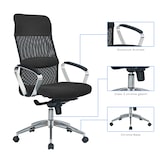 thumbnail of SIGMA Cadeira executiva EC506, plástico/cromo, altura do assento ajustável, preto