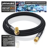 thumbnail of Primewire SAT-Kabel, Koax, F-Stecker, HDTV SAT Koax Kabel 90° gewinkelt, 4fach Schirmung, 135dB, 75Ohm - 0,5m