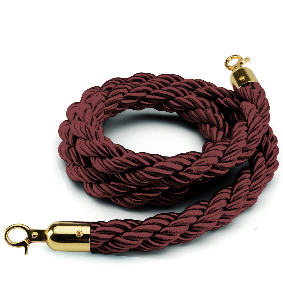 Stark cordone in corda intrecciata CORDAG-R2 di diametro 32 mm e lunghezza 1,5 m di colore rosso scuro  con attacco gold