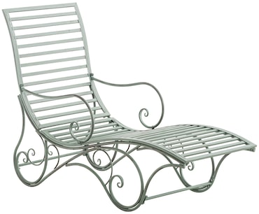 Espreguiçadeira de jardim Amiens verde antigo