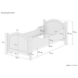 thumbnail of Seniorenbett extra hoch Rollrost Matratze 90x200 Massivholz Holzbett Gästebett 60.40-09 M
