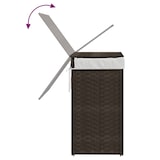 thumbnail of vidaXL Wäschekorb mit Deckel Dunkelbraun 46x33x60 cm Poly Rattan