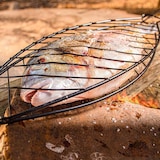 thumbnail of WellHome - Churrasqueira para peixes em arame de ferro com revestimento antiaderente 58x13cm