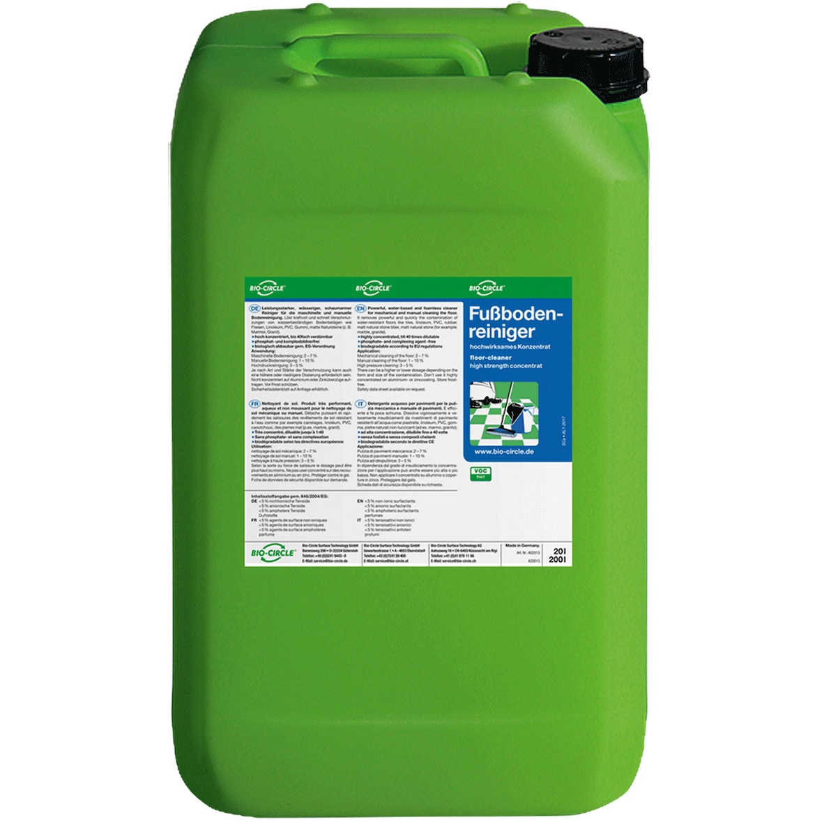 Fußbodenreiniger, Kunststoff-Kanister 20 l