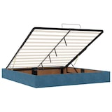 thumbnail of vidaXL Ottoman-Bett mit Matratzen Dunkelblau 200x200 cm Samt