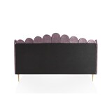 thumbnail of SalesFever Muschelbett aus Samt | 140 x 200 cm | Beine aus goldfarbenem Chrom