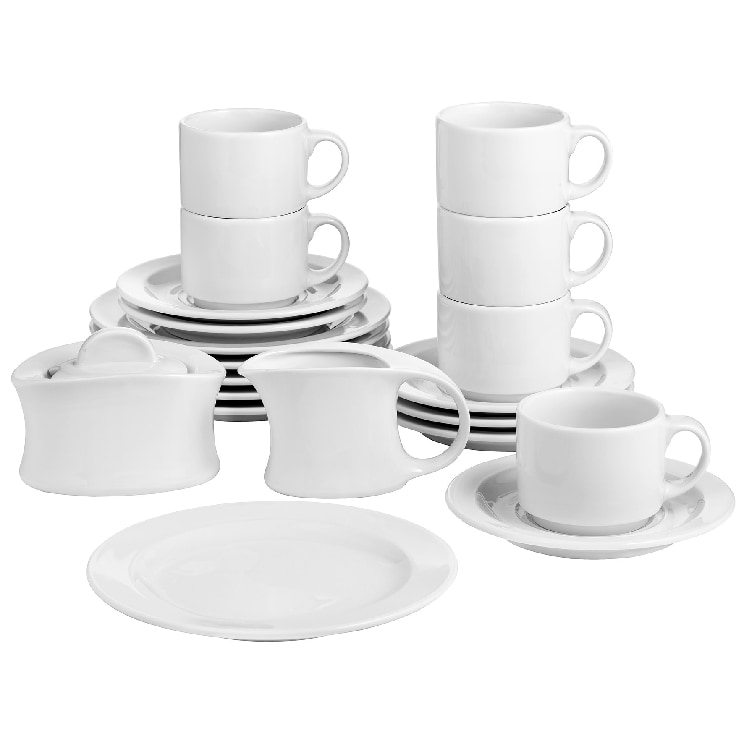 20-tlg. Kaffeeservice ADRINA, Farbe: weiß, für sechs Personen. SPARSET