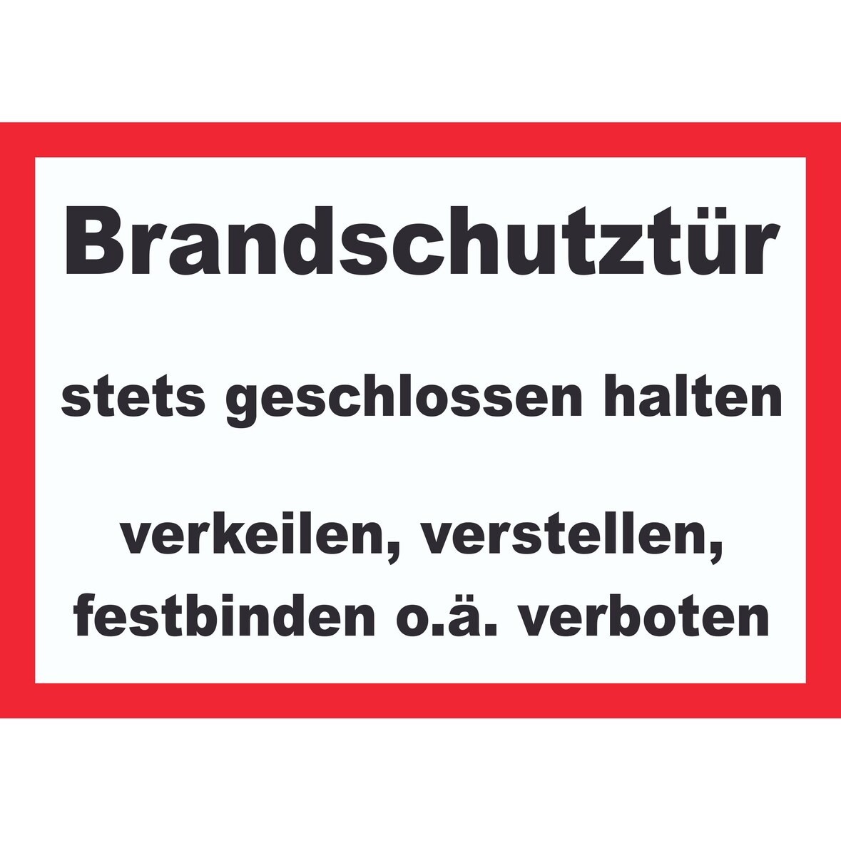 Brandschutztür Schild A5 (148x210mm)