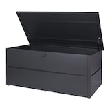 thumbnail of Gartentruhe HWC-J56, Aufbewahrungsbox Auflagenbox Truhe, Wasserdicht Metall Edelstahl 69x165x85cm 692l ~ anthrazit