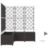 thumbnail of vidaXL Gartenpflanzer Braun 120 x 120 x 142 cm Stahl