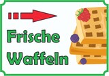 thumbnail of Frische Waffeln Schild mit Pfeil rechts A1 (594x841mm)
