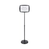 thumbnail of Bi-Office - Letrero de piso rectangular, horizontal, negro, 270x470 mm