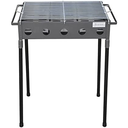 FLORES CORTES - 33206 - Barbacoa Pintura Anticalórica 670 x 330 x 600 mm. Parrilla Cincado Homologado. para Carbón