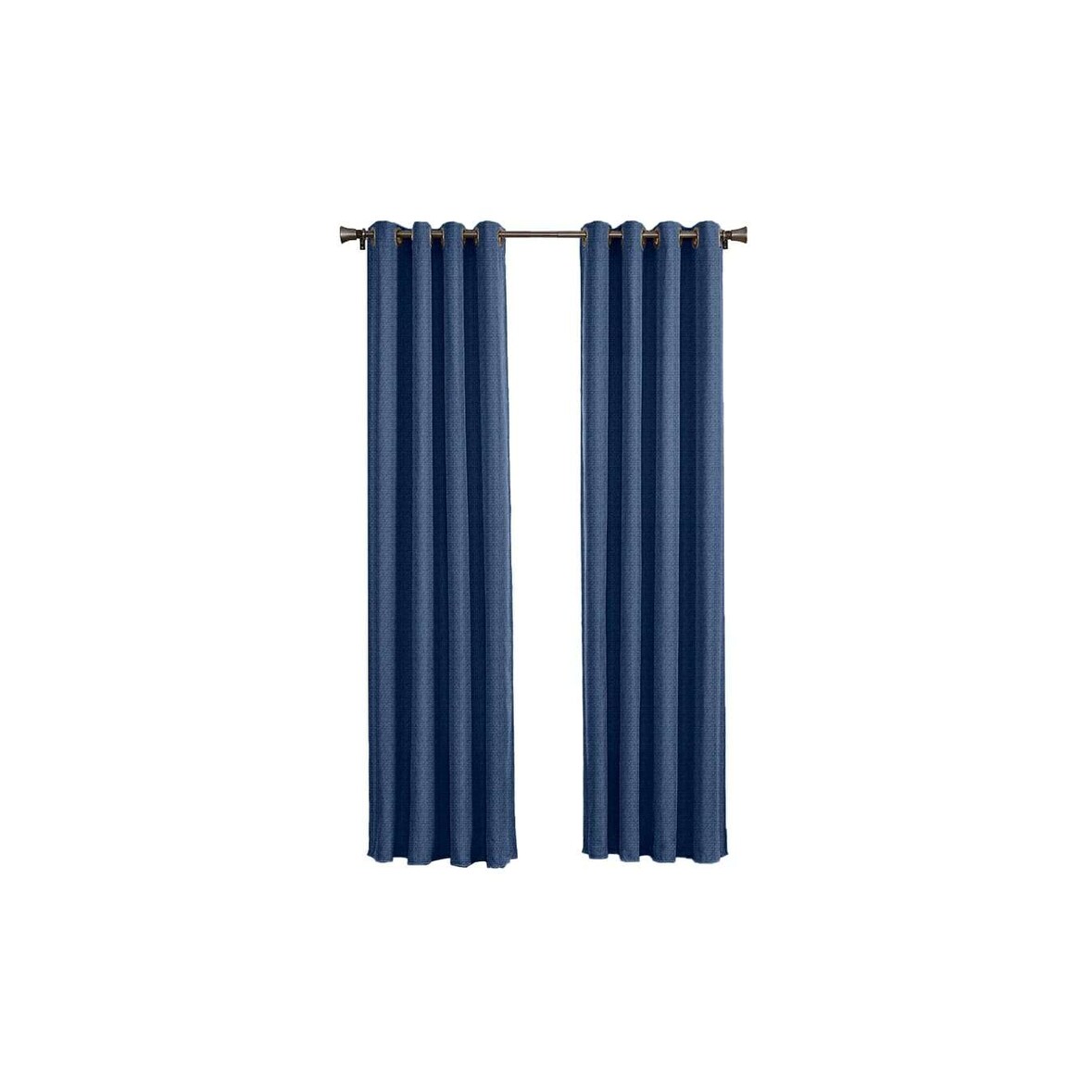 Larson - Luxe geweven blackout gordijn - met ringen - 1.5m x 2.5m - Donkerblauw
