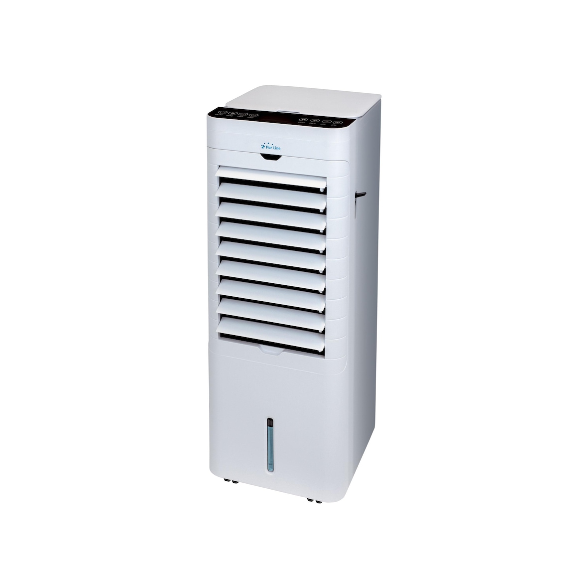Purline - Climatizador evaporativo, Ventilador, Desumidificador, Purificador de ar, 75 W, Com aquecedor e controlo remoto, Para áreas de 20 m2