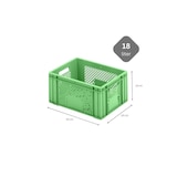thumbnail of PROREGAL Eurobehälter Obst- und Gemüsekasten mit Tragebügel | HxBxT 19x30x40cm | 18 Liter | Grün | Obst-Gemüsekiste, Obstkorb, Transportbox
