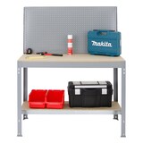 thumbnail of PROREGAL Proregal Werkbank Quick-Buffalo mit Werkzeugwand | HxBxT 84x120x61cm | Traglast 600kg | Grau | Holzplatte