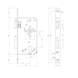thumbnail of Innentürschloss Einsteckschloss 55mm Dornmaß Türschloss Stulpschloss DIN li PZ