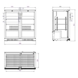 thumbnail of Arrière-Bar Réfrigéré à 2 Portes Battantes - 198 L - CombiSteel